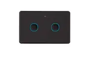 Mercator Ikuu SSW02GMBK | Matt Black Smart Double Switch | Zigbee