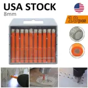 Dry Diamond Drilling Bit for Ceramic Granite Marble Round Shank 10pcs/box 8mm