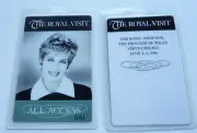 Princess Diana The Royal Visit Chicago 1996 All Access Backstage Pass Laminate