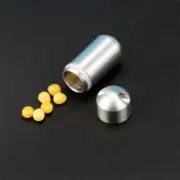 Pill Holder Portable Waterproof Metal Capsule Box Keychain Pill Case Storasn CR