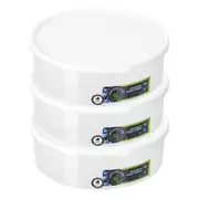 3x Lemon & Lime Keep Fresh 4L/28cm Food Storer Round Stackable Storage Container