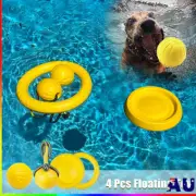 4 Pcs/Set Dog Water Floating Fetch Toy Chew Balls Rope Outdoor Pet Swimming Toys