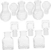 WEKADRIN 6Pcs Portable Whiskey Flask Transparent Crystal Wine Decanter Bottles for Home Use and Mens present Enhances Aromas for Better Tasting Experience