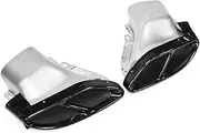 Car Exhaust Tip Compatible For Benz W205 Class C C180 C200 C250 C300 C450 GLE43 W212 Muffler Tip Exhaust Tips TailTips(Black)