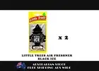 Little Trees Air Freshener Black (2 Pack) Ice Car Truck Taxi Uber Home Office