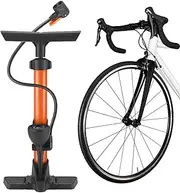 jamgeery Tire Pump for Bike, Tire Inflator Bike Pump Portable Pump, 160 PSI Bike Tire Pump, Bike Floor Pump with Pressure Gauge, Ball Pump Hand Pump for Road & Mountain Bikes