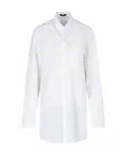 Ann Demeulemeester Ribbon-Detailed Long-Sleeved Shirt IT44 White