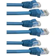 3PK Cruxtec 2m CAT6/RJ45 Network Lead Cable LAN Ethernet Internet Router Cord BL