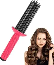Hair Curling Roll Comb, Hair Rolling Comb, Curl Rolling, Curl Defining Brush, Effortless Hot Air Curler for Dry and Wet Styling, Professional Curling for Salon