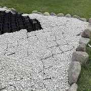 Ground Grid Pea Gravel Grid Paving Stabilizer, Honeycomb Grid Mesh High 2 Inch, Permeable Driveway Walkway Grid for Outdoor Paths Patio(3x8 m/10x26 ft)