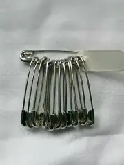 24 Silver Large Size Safety Pins Strong Heavy Duty Leather Crafts,Saree & Jacket