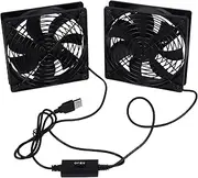 Anlayliay Dual 120mm 5V USB Powered PC Router Fans with Speed Controller High Cooling Fan for Router Modem Receiver