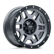 17x9 Pro Comp PA41 Phaser Matte Graphite With Black Lip Wheel 6x5.5 (-6mm)