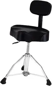 JWQFBC Drum Seat with Backrest, Drum Stool, Thick Padded with Non-Slip Feet, Portable Drum Seat, Drum Chair for Adults,