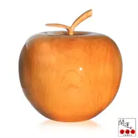 在飛比找momo購物網優惠-【開運方程式】台灣檜木蘋果聚寶盆AC013(台灣工藝 木雕 