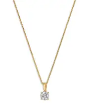 Bloomingdale's Fine Collection Certified Diamond Colorless Solitaire Pendant Necklace in 18K Yellow Gold, 0.50 tcw