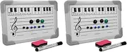HONMEET 2 Sets Erasable Board Music Staff Erasable Board Musical Teaching Aid Educational Tools