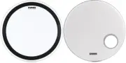 Evans EMAD2 Clear Bass Batter Head - 24 inch + Evans BD24RGCW Value Bundle