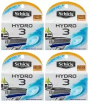 Schick Hydro 3 Refill Razor Blades for Men, 16 Cartridges