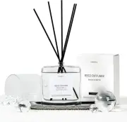Woody Fragrance Reed Diffuser, 100Ml Black Glass Bottle with Cotton Sticks, Medi