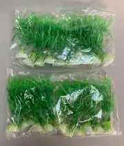 20 piece US Aquarium Fish Tank Decor Artificial Plastic Grass Plants FREE SHIP