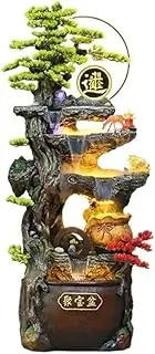 Garden Water Fountain Rockery Flowing Water Fountain Ornaments Feng Shui Wheels Attracting Wealth Large Office Opening Gifts Water Scenery Outdoor Water Fountain for Garden