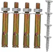 Mipcase 8pcs Electroplated Expansion Bolts for Secure Fixation Easy Installation Self Drilling Screws for Home Decor Fences and Engineering Projects