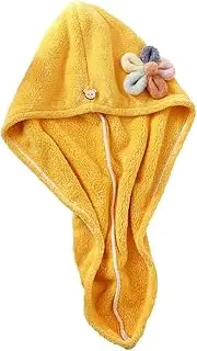OFFIGAM 1 PC Lovely Quick Drying Hair Hat Soft Coral Fleece Towel for Bath Absorbent and Durable Hair Cap for Students and Home Use