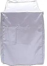 Washing Machine Cover Waterproof Washer Cover Dryer Cover Zipper Design and Protector for Outside Top or Front Load Washer Dryer Silver