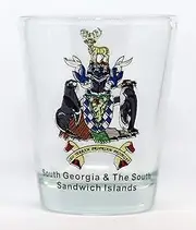 South Georgia & The South Sandwich Islands Coat of Arms Shot Glass