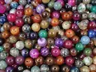 Gemstone Beads 25pc Mix Agates 10mm Round Semi Precious Gem Natural