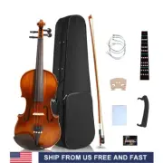 4 String 4/4 Full Size Acoustic Violin Kit Student Beginners Handmade Case,Bow