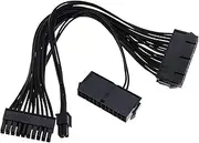 EMSea Dual PSU ATX Motherboard Adapter Cable 20+4 Pin Mining Extension 30cm 18AWG Female to 24 Pin (20+4) Splitter