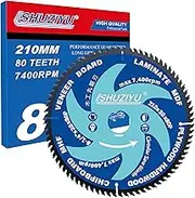 LSHUZIYU. 210mm 80T, Centre Hole 30mm with 25.4-22.23-20-15.88mm Washer. Wood Working Circular Saw Blade. Mitre Saw Blade, Table Saw Blade