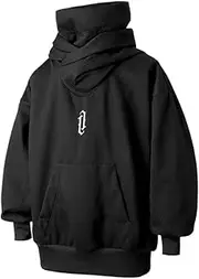 [lunhaifi] Fall Unisex Oversized Hip-Hop Hoodies, Retro Pullover Hoodie Turtleneck Sweatshirt for Women and Men