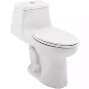 Glacier Bay Toilet 1-Pc 1.1-GPF-1.6-GPF Dual Flush Slow-Close Seat White