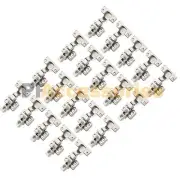 20 Pc Stainless Steel 1/2 Half Overlay Face Frame Kitchen Cabinet Door Hinge Lot
