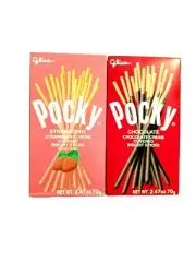 2 Boxes - Glico Pocky Biscuit Sticks with Strawberry Cream strawberry chocolate