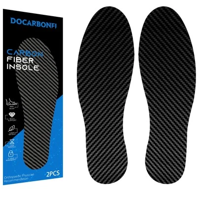 Carbon Fiber Insole 1 Pair Rigid Shoe Insert for Arthritis Turf Toe Hallux Li...
