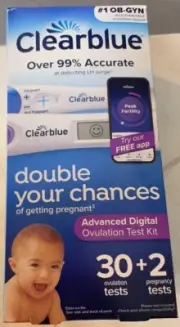 clearblue advanced digital ovulation test 30 ovul test & 2 preg test exp 2026