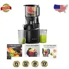 Compact Cold Press Juicer with Triple Filter System for Healthier Juice - Black