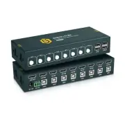 8 Port HDMI KVM Switch，8 Computers Share 1 Monitor Keyboard and Mouse, US