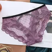 [FARZAH] Women Panties Female Underwear Women Sexy Lace Underwear Panties Ladies Hollow Transparent Underwear Girls Low Waist Cotton Panties Briefs