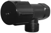 Meir Round Mini Stop Cistern Tap, Durable Brass for Reliable Performance, Smooth Operation, Easy Installation – Matte Black