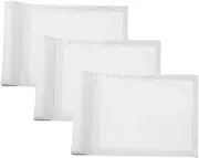 Set of 3 Single Sided 8x6 Inch Solid White Golf Flag - Mini Putting Green Flags for Backyard Practice in 420D Nylon - Small Banner Solid with Tube Inserted - Mini Flags for Yard or Portable Golf Flag