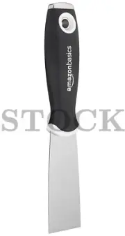 Amazon Basics 1-1/2" Stiff, Soft Grip, Carbon Steel Putty Knife with Hammer End