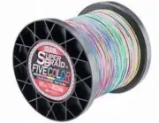Yo-Zuri SuperBraid Five Color Braided Line Bulk Spool 80 lb 3300 yd