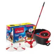 Vileda Easy Wring And Clean Turbo Mop With 2 Refills Cleaning Tools Accessories