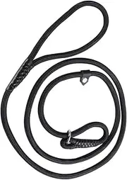 PERSELOSO 1Pc Nylon Dog Leash with Chest Strap for Sized Dogs Durable Pulling Rope for Daily Outdoor Walking and Training Black