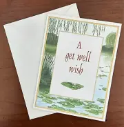 Placid Pond Get Well Greeting Card + Envelope